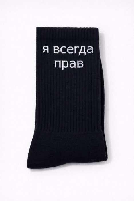 Носки мужские "Я всегда прав", черные, р. 40-45 