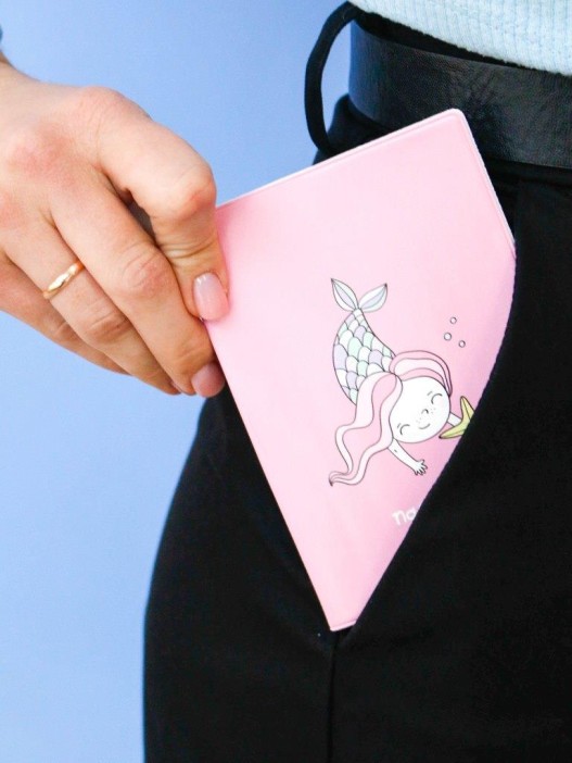 ОБЛОЖКА ДЛЯ ПАСПОРТА «Mermaid», pink, плотность 560 мкм 