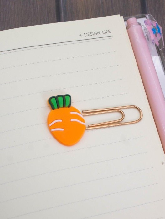Закладка - скрепка "Carrot", orange 