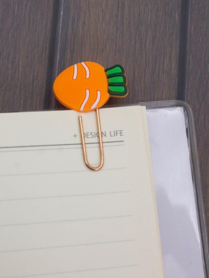 Закладка - скрепка "Carrot", orange