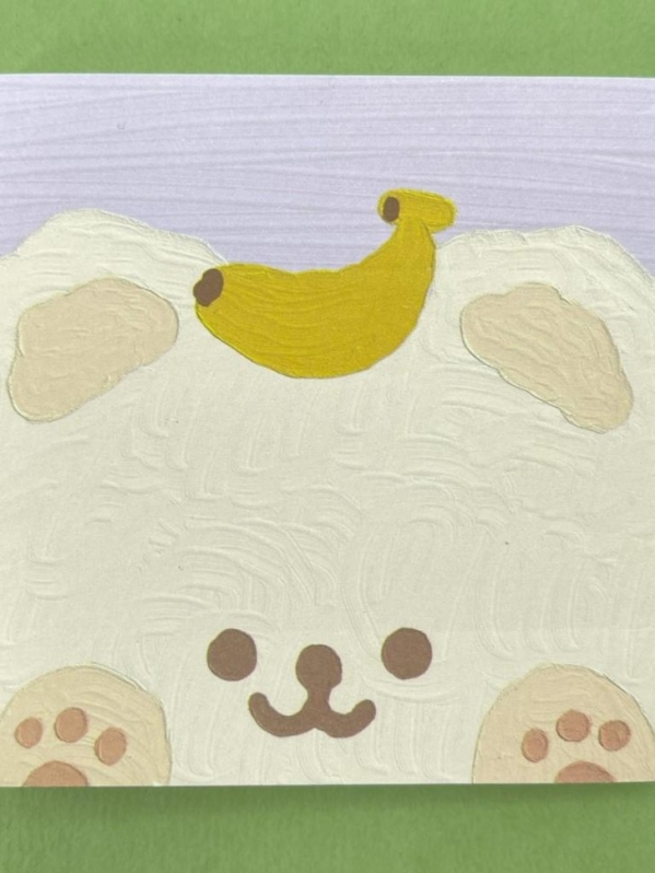 Блок стикер для записей "Cute friends", purple