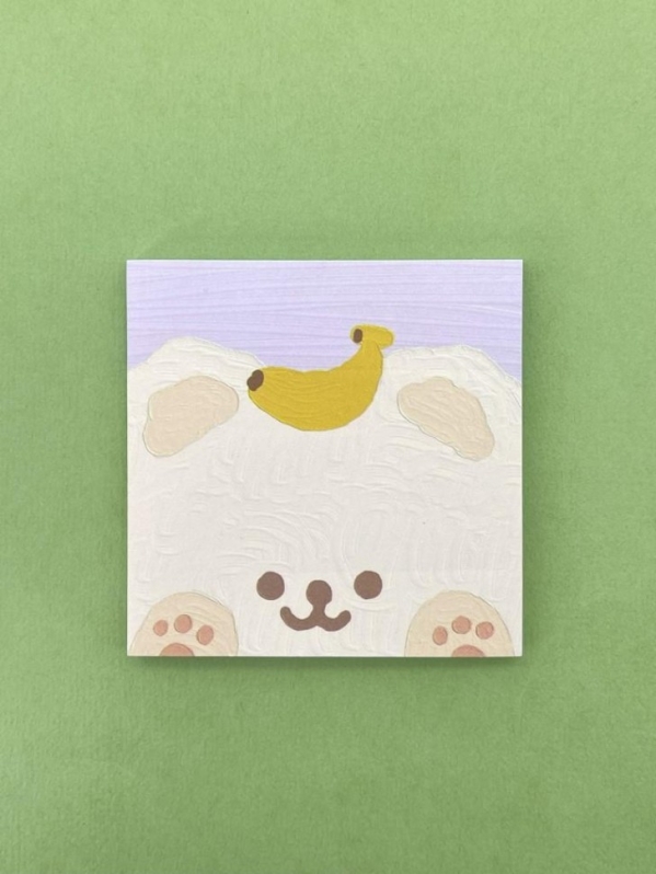 Блок стикер для записей "Cute friends", purple