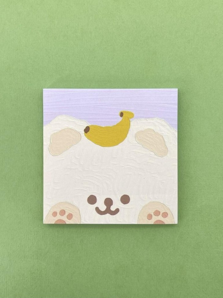 Блок стикер для записей "Cute friends", purple