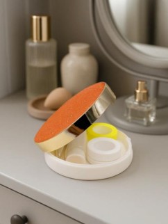 Контейнер для линз &quot;Gloss&quot;, orange