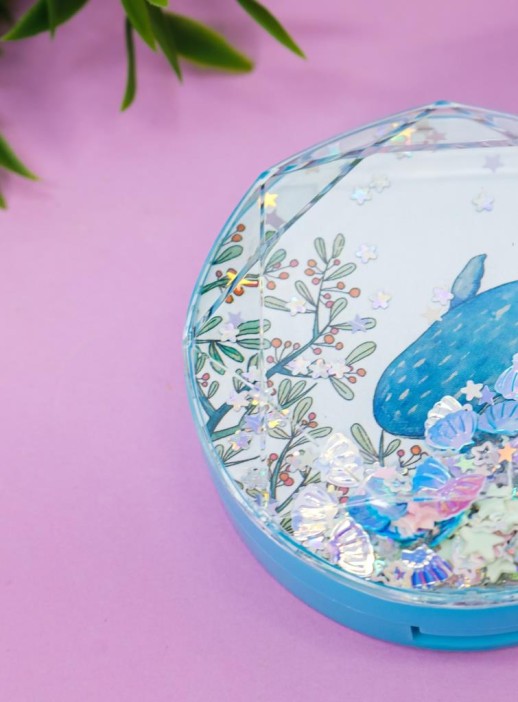 Контейнер для линз «Whale», blue berries 