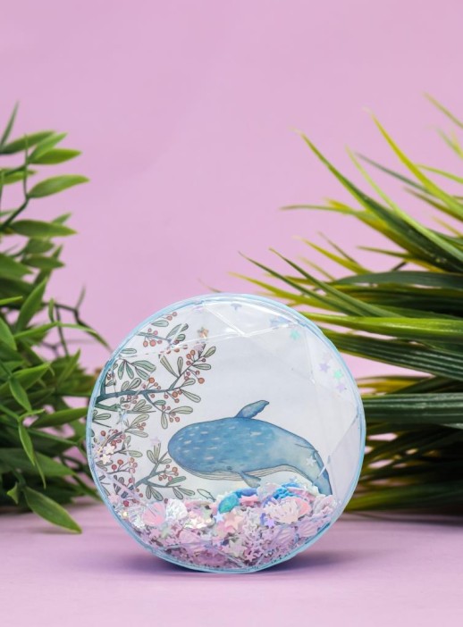 Контейнер для линз «Whale», blue berries 