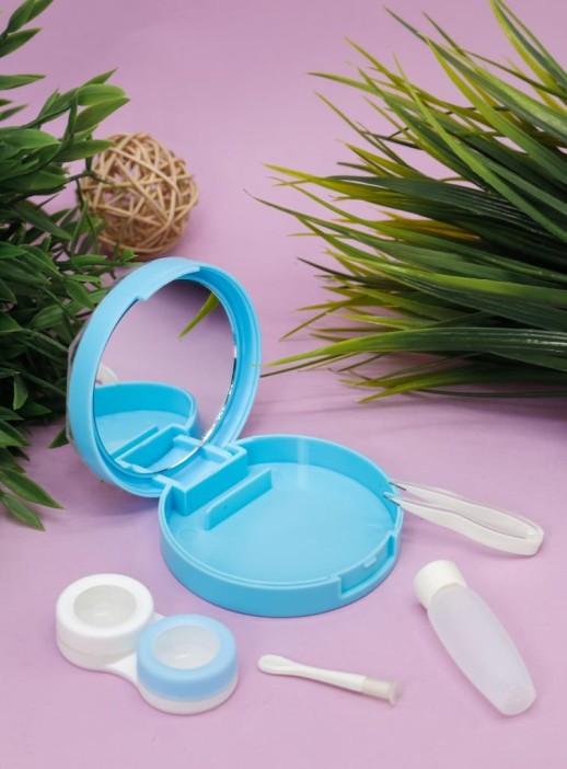 Контейнер для линз «Whale», blue berries 