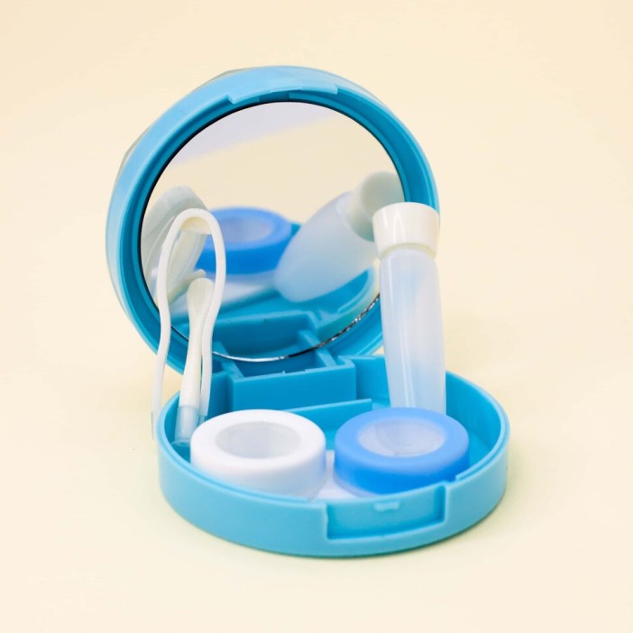 Контейнер для линз «Whale», blue berries 