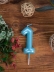 Свеча для торта "Лазурное сияние" цифра 1, (6 см)