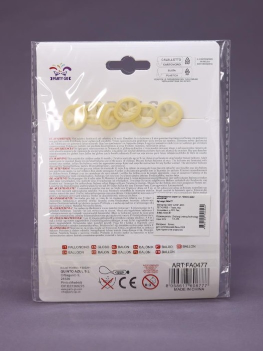 Набор воздушных шаров 6 шт. &quot;Glimmer globe&quot;, silver (30 см) 