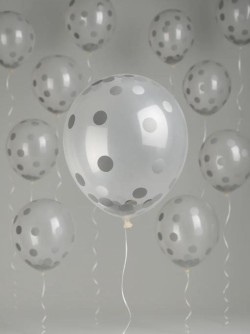 Набор воздушных шаров 6 шт. "Glimmer globe", silver (30 см)