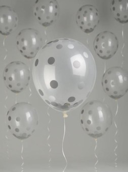 Набор воздушных шаров 6 шт. "Glimmer globe", silver (30 см)