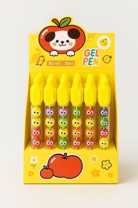 Ручка &quot;Funny smile&quot;, yellow, шоу-бокс 36 шт. 