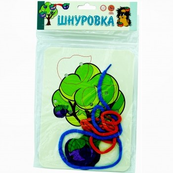 Набор Шнуровка - раскраска 2 в 1 &quot;Дерево + 2 сливы&quot; 