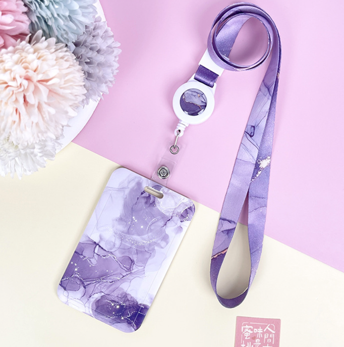 Футляр для карт на ленте &quot;Watercolor fantasies&quot;, purple 