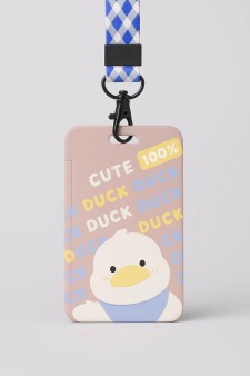 Футляр для карт на ленте "Duck cute 100 %"