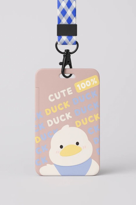 Футляр для карт на ленте &quot;Duck cute 100 %&quot; 