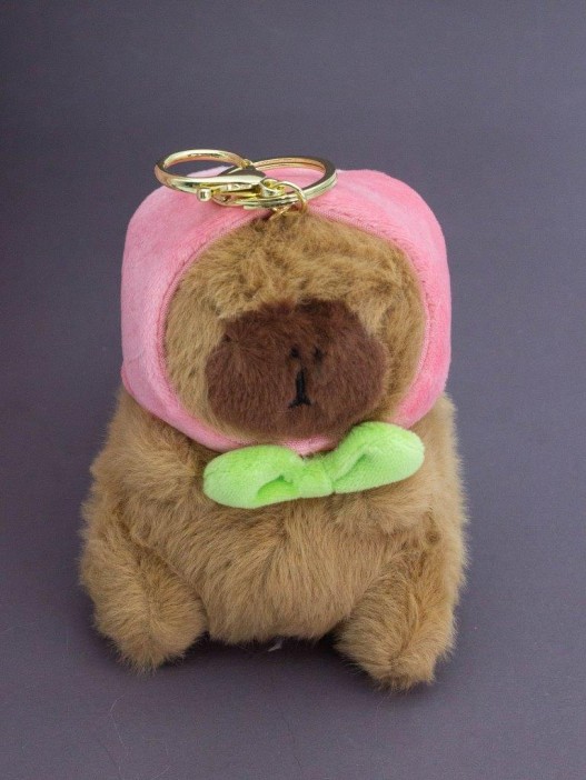 Плюшевый брелок &quot;Peach capybara&quot;, brown 